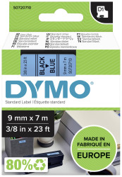 Taśma do nadruku D1 DYMO S0720710, 9 mm x 7 m, Kolor taśmy: niebieski / Kolor nadruku: czarny DYMO S0720710, 9 mm x 7 m,