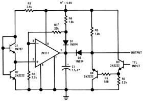 Precision, high voltage, floating output comparator