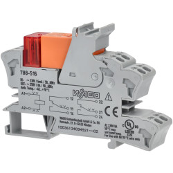 WAGO 788-516 230VAC 8A DPDT-CO DIN Rail Mountable Relay Module