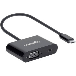 Manhattan 153430 USB 2.0 Adapter USB-C VGA Power Delivery 20 cm Duplex use