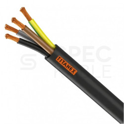 Kabel przemysłowy gumowy TITANEX OnPD / H07RN-F 12x1,5mm2 czarny 450/750V zewnętrzny olejoodporny linka Nexans