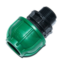 Łącznik do rur PE 25mm z gwintem zewnętrznym 3/4" Bradas - profesjonalne rozwiązanie do systemów nawadniających DSRAIQ25GZ34