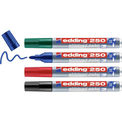 Edding 4-250-4-2 Whiteboard marker set Blue, Green, Red, Black 4 pc(s)