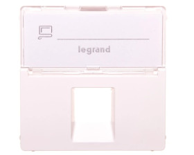 VALENA LIFE Plakietka gniazda komputerowego z etykietą biały 755470