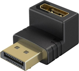 Adapter DisplayPort™ kątowy 90 w dół czarny