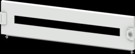 Compartment door, rectangular, sheet steel, (W x H x D) 800 x 200 x 25 mm, 36 HP, light gray, for built-in installation devices,