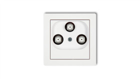 Deco Gniazdo Multimedialne 3F Data (Vectra) Biały Dgmv