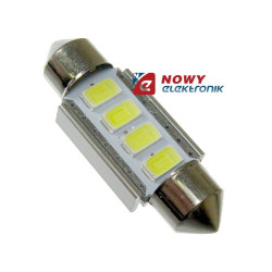 Dioda LED C5W 36mm 4xSMD5630 CAN CANBUS Biała 12V