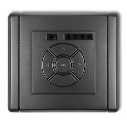 FLEXI Elektroniczny sterownik roletowy (przycisk centralny/dodatkowy) grafitowy 11FSR-6
