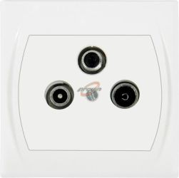 Gniazdo RTV-SAT końcowe beżowe LOGO 1LGS