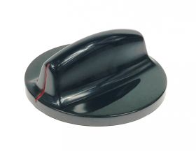 Gałka na potencjometr - na oś ściętą - czarna