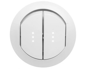 CELIANE Klawisz podwójny IP44 zpodświetleniem biały 067804