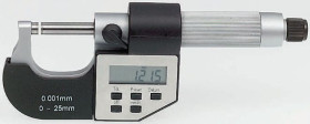 Mikromierz, typ: Zewnętrzny, dokł. ±0,002 mm, rozdz. 0,001 mm, kalibracja: ISOCAL, Obie opcje