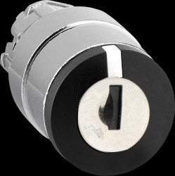ZB4BG0 Key-operated switch, front panel, Harmony XB4, 22 mm, black