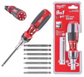 Wkrętak z grzechotką uniwersalny 9w1 Bity MILWAUKEE