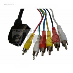 Kabel euro-scart - 6xRCA cinch 1,5m standard