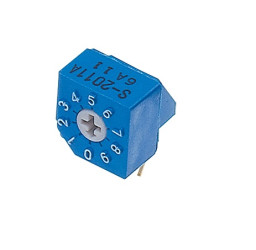 Przełącznik obrotowy, 100 mA, 5V dc, 10-położeniowy, NIDEC COPAL ELECTRONICS GMBH S-2000A