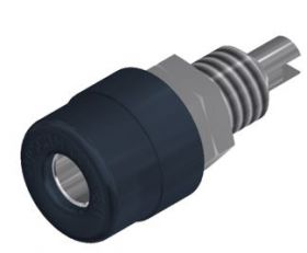 BIL 20 SW Gniazdo izolowane, 4mm, mont.M6x0.75, przyłącze lutowane, max. grubość ścianki 2mm, czarne, UL 94 V-2, Hirschmann, 930