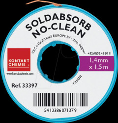 33397-AA Desoldering braid, copper, 1.5 m x 1.4 mm