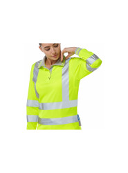 PULSAR Ladies HV Yellow LS Polo Shirt-Ye