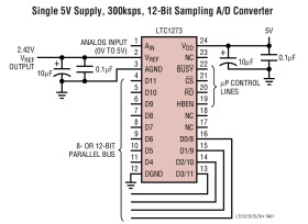 12-Bit, 300ksps Sampling A/D Converters with Reference