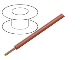5853/19-RD001 Przewód HookUp Wire linka Cu 26AWG PTFE czerwony 600V 305m