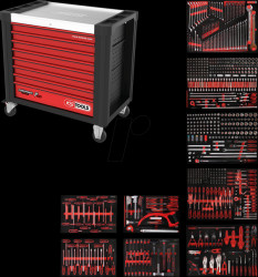 830.9706 PERFORMANCEplus P30 workshop trolley with 8 drawers and 706 tool