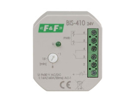 Przekaźnik bistabilny 24V podtynkowy z wyłącznikiem czasowym do podświetlanych przycisków BIS-410-24V F&F FILIPOWSKI