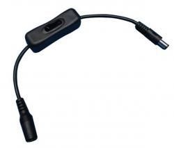 GNIAZDO 5,5/2,1 - WTYK 5,5/2,1 NA KABLU Z WŁĄCZNIKIEM 35CM (ZLDC GN5521/WT5521KAB-WL)