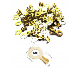 Konektor Oczkowy 6,2mm Oczka M6 100Szt.