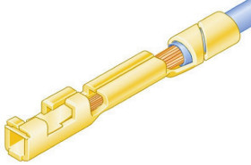 Zacisk zagniatany Żeński Amphenol Communications Solutions Mini-PV 26AWG Obudowa złącza Mini-Latch