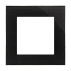 Simon 55 Ramka 1-krotna Nature Szkło classic czarne TRN1/182
