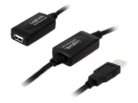 UA0143 Repeater USB 2.0 o długości 10m, USB A/USB A, czarny