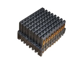 Złącze typu Backplane RVPX - VITA 46 Series 1.8 mm Pitch VITA 46, lewe 72-pinowe 9-rzędowe Żeńskie Otwór przelotowy