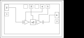 Aerospace GaAs, Broadband Frequency Multiplier, 8 to 21 GHz, Die