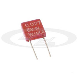 27nF 63V 5% R=5mm kondensator poliestrowy MKS2 WIMA