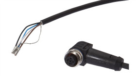 Kabel Konfekcjonowany Jednostrony Złącze M12 Żeńskie 4-Pin Kątowe Wolny...