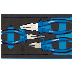 Draper Expert 63262 Heavy Duty Plier Set in 1/4 Drawer EVA Insert Tray (3 Piece)