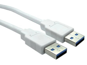 Kabel USB, dł. 0.8m, kolor: Biały