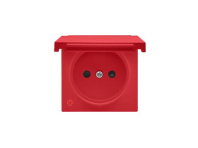 SIMON 55 Pokrywa gniazda pojedynczego z klapką w kolorze do: SGZ1CM, SGZ1M antybakteryjny czerwony TGZ1BUZP/AB122 KONTAKT SIMON