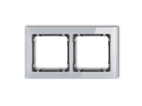 DECO Ramka 2 podwójna uniwersalna - efekt szkła (ramka: szara: spód: grafitowy) szary 15-11-DRS-2 KARLIK