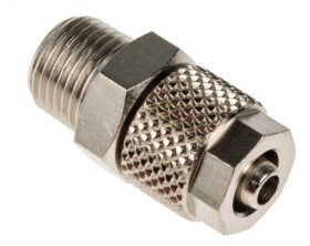 Adapter gwintowany prosty gwint – rura, 15 barów