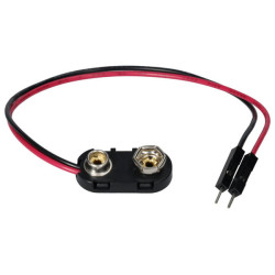 R-TECH 180178 PP3 Battery Clip with PCB Pins 150mm