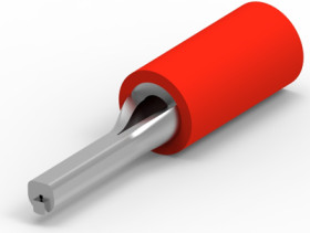 Insulated pin cable lug, 0.3-1.42 mm², AWG 22 to 16, red, 342126-1