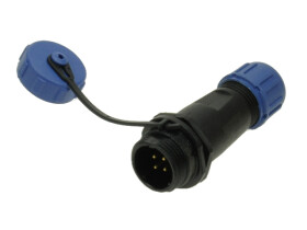 Wtyk; SP1311C/P4I-C; 4 tory; lutowany; 0,75mm2; 4-6,5mm; SP13; na przewód; IP68; 5A; 200V; Weipu; RoHS; SP1311/P4I-C