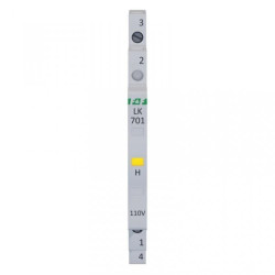 Lampka modułowa 1-fazowa żółta 110V AC 1/2 modułu LK-701Y-110
