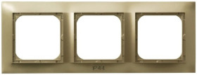 IMPRESJA Ramka potrójna do łączników IP44 złoty metalik RH-3Y/28