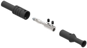 Adapter z wtykiem bananowym Męski Śruba Czarny 36A Electro PJP