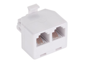 Rozgałęźnik złącze trójnik wtyk telefoniczny 6P4C - 2x gniazdo 6P4C