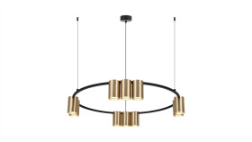 Lampa Wisząca (Koło) Genesis Black Gold 10Xgu10 Ml0375 Milagro